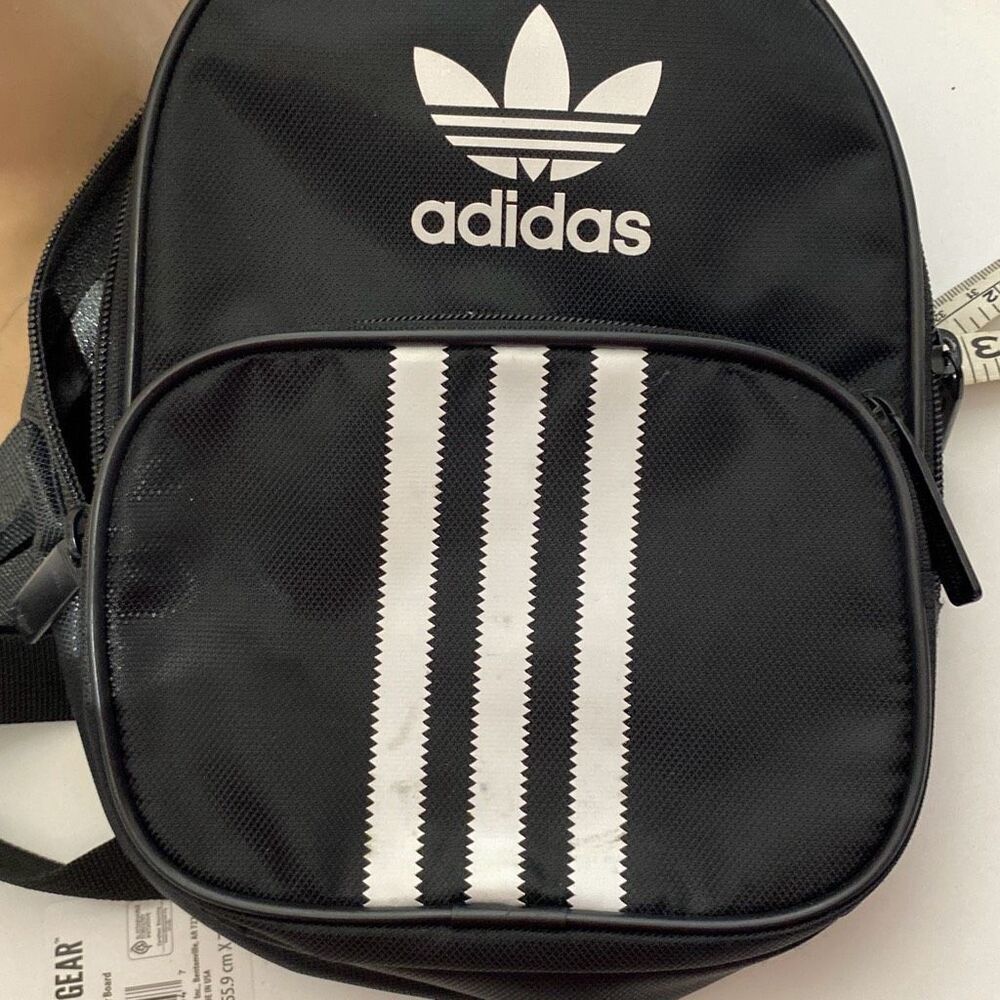 Adidas Originals MINI Backpack BLACK/WHITE - Picture 7 of 7